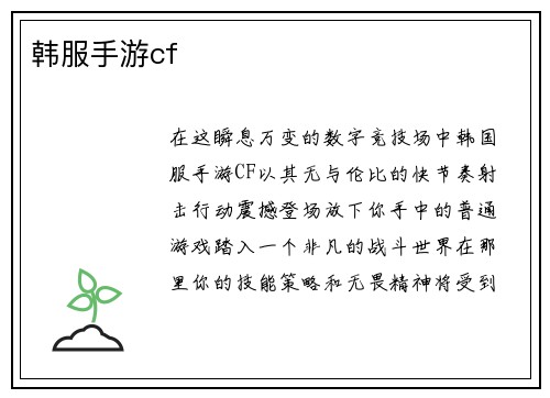 韩服手游cf